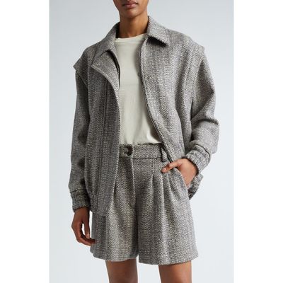 Golden Goose Golden Goose Journey Wool Blend Herringbone Bomber Jacket