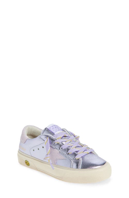 Golden Goose Golden Goose May School Metallic Leather Sneaker