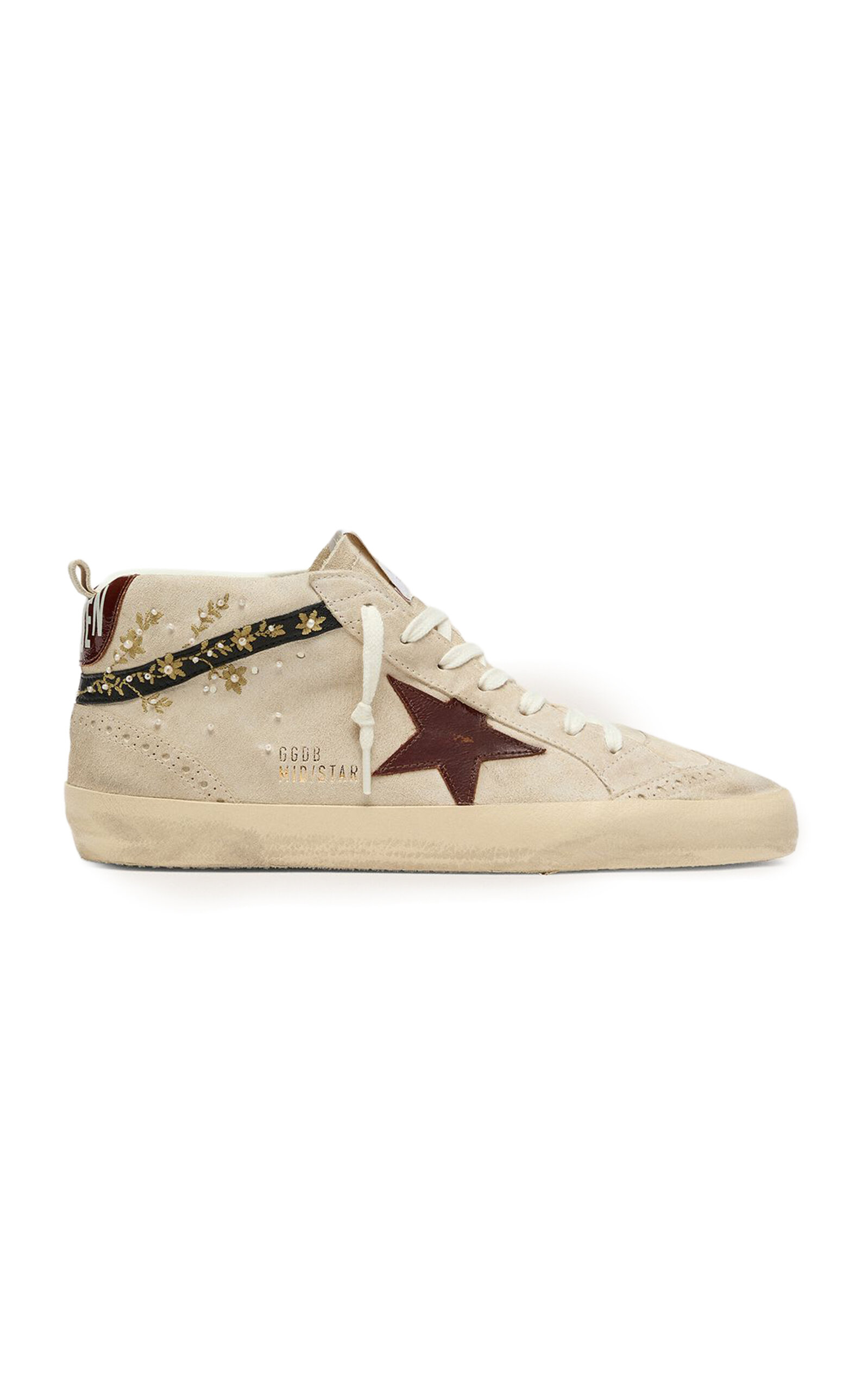 Golden Goose Golden Goose Mid Star Embellished Suede Sneakers