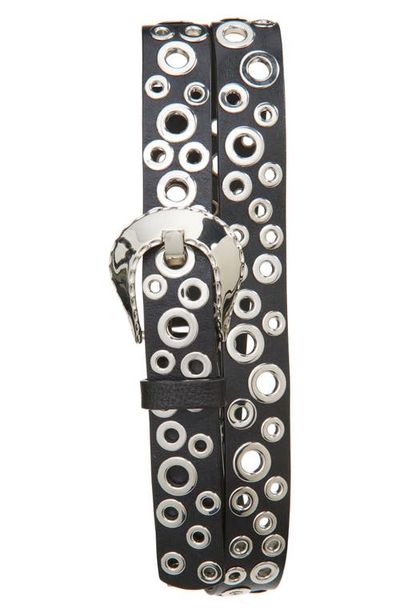 Golden Goose Golden Goose New Tex Grommet Leather Belt