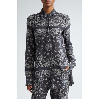 Golden Goose Golden Goose Paisley Print Oversize Button-Up Pajama Shirt