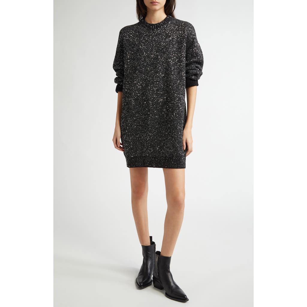 Golden Goose Golden Goose Sequin Wool Blend Oversize Sweater Dress