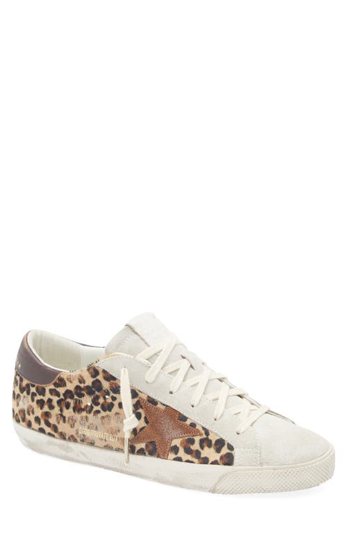 Golden Goose Golden Goose Super-Star Leopard Print Genuine Calf Hair Sneaker