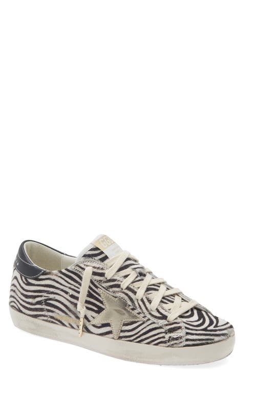 Golden Goose Golden Goose Super-Star Zebra Print Genuine Calf Hair Low Top Sneaker (Nordstrom Exclusive)