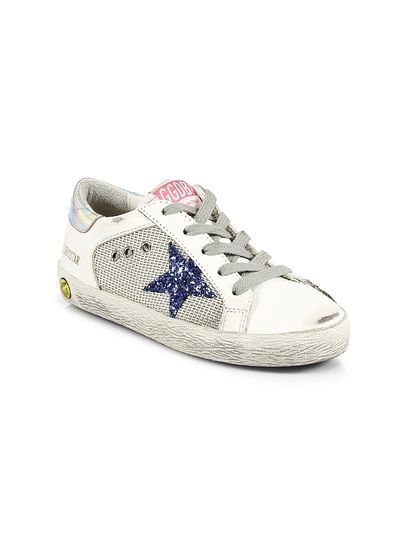 Golden Goose Golden Goose Unisex Little Kid's and Kid's Superstar Mesh & Leather Sneakers