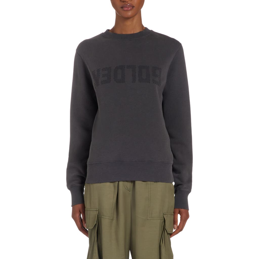 Golden Goose Golden Goose Upside Down Logo Long Sleeve Cotton Sweatshirt Dress