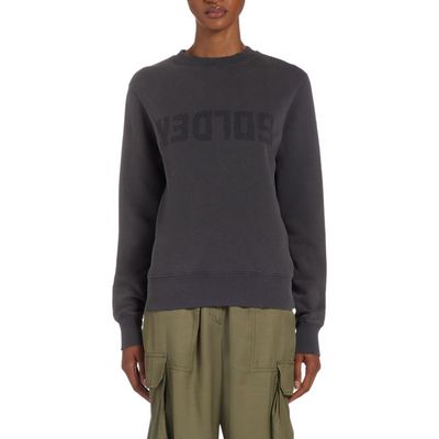Golden Goose Golden Goose Upside Down Logo Long Sleeve Cotton Sweatshirt Dress