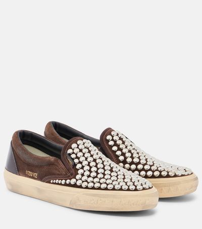 Golden Goose Golden Goose VCE studded suede slip-on sneakers