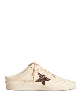 Golden Goose Golden Goose Women's Ballstar Sabot Almond Toe Glitter Star Slide Sneakers