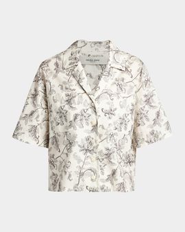 Golden Goose Journey Floral Cotton Voile Shirt