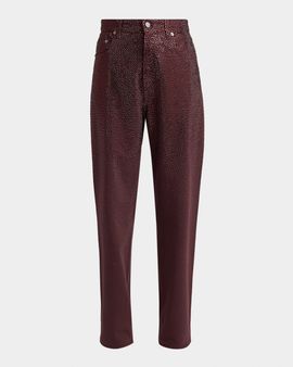 Golden Goose Journey Gradient Crystal Straight-Leg Jeans
