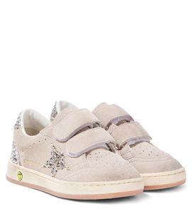 Golden Goose Kids Golden Goose Kids Ball Star glitter suede sneakers