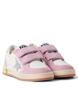 Golden Goose Kids Golden Goose Kids Ball Star suede-trimmed leather sneakers
