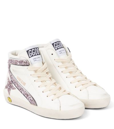 Golden Goose Kids Golden Goose Kids Glitter leather sneakers