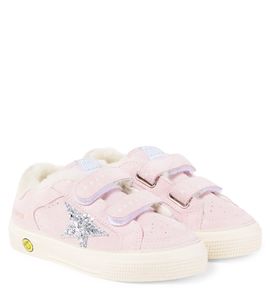 Golden Goose Kids Golden Goose Kids May School glitter suede sneakers
