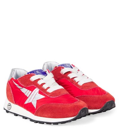 Golden Goose Kids Golden Goose Kids Running Marathon suede-trimmed sneakers