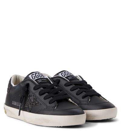 Golden Goose Kids Golden Goose Kids Super Star glitter leather sneakers