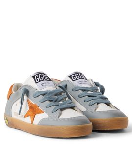 Golden Goose Kids Golden Goose Kids Super Star suede-trimmed leather sneakers