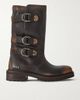 GOLDEN GOOSE Kurt distressed leather knee boots - 1