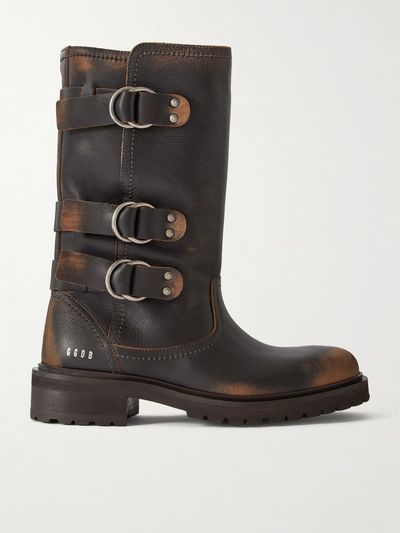 GOLDEN GOOSE Kurt distressed leather knee boots
