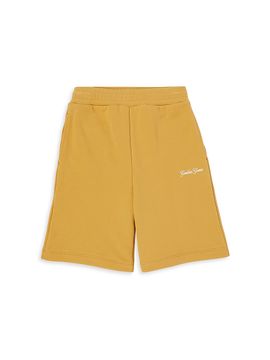 Golden Goose Little Kid's & Kid's Journey Logo-Embroidered Cotton-Blend Shorts