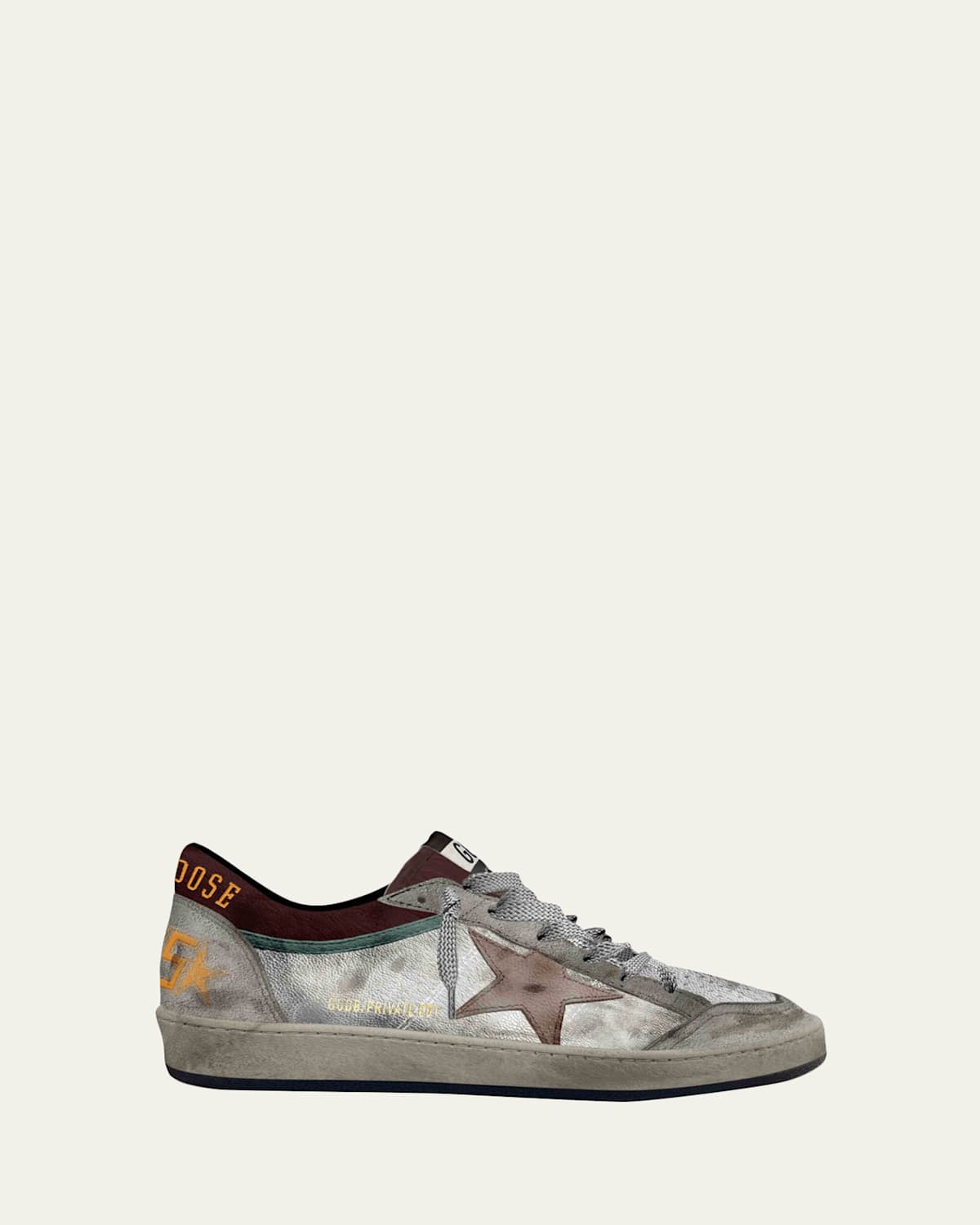 Golden Goose Men's Ballstar Double Leather Low-Top Sneakers