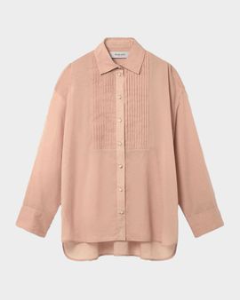 Golden Goose Oversized Pleated Cotton Voile Shirt