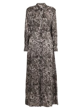 Golden Goose Women's Golden Floral A-Line Shirtdress