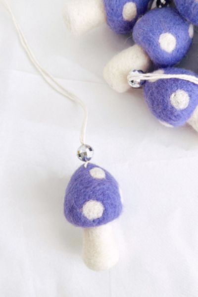 Golden Hour Designs Golden Hour Designs Purple Felt Mushroom Ornaments Set