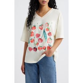 GOLDEN HOUR GOLDEN HOUR Cherries & Berries Graphic Cotton T-Shirt