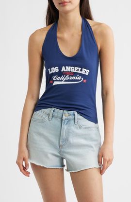 GOLDEN HOUR GOLDEN HOUR LA Cali Varsity Halter Cotton Top