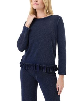 Goldie Lewinter Goldie Lewinter Denim Wash Ruffle Sweatshirt