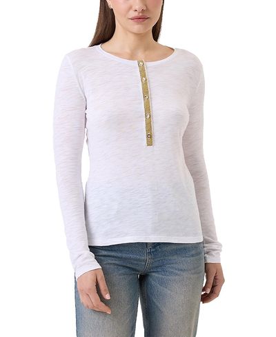 Goldie Lewinter Goldie Lewinter Pave Shimmer Henley Top