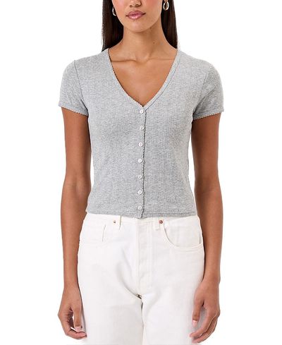 Goldie Lewinter Goldie Lewinter Pointelle Ellie Cropped Cardigan
