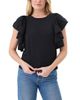 Goldie Lewinter Goldie Lewinter Signature Slub Waterfall Ruffle Shell Top - 1