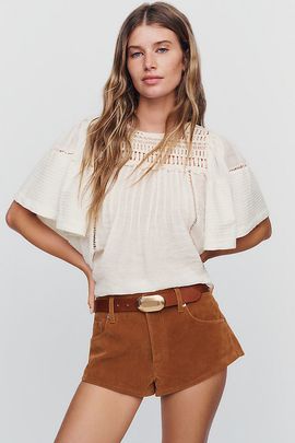 Good American Better Than Suede Micro Shorts