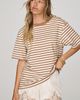 Good American Cotton Striped Crewneck Tee - 1