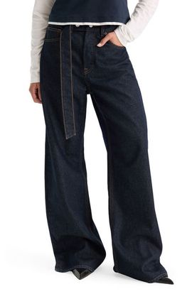 Good American Good American Belted Low Waist Baggy Wide Leg Jeans