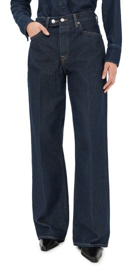Good American Good American Belted Vintage Baggy Jeans Rinse