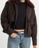 Good American Good American Better Than Leather Faux Leather Bomber Jacket - 1