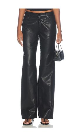 Good American Good American Better Than Leather Low Rise Bootcut Pant