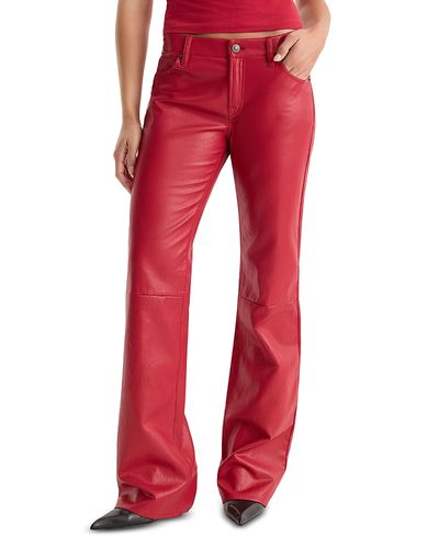 Good American Good American Better Than Leather Vintage Low Rise Bootcut Jeans in Carmine