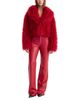 Good American Good American Better Than Leather Vintage Low Rise Bootcut Jeans in Carmine - 2