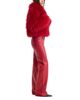 Good American Good American Better Than Leather Vintage Low Rise Bootcut Jeans in Carmine - 4