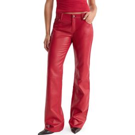 Good American Good American Better Than Leather Vintage Low Rise Flare Faux Leather Pants
