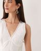 Good American Good American broderie anglaise sleeveless v neck mini dress in white - 3