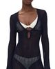 Good American Good American Crochet Mini Dress Horizon Ink - 1