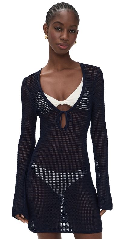 Good American Good American Crochet Mini Dress Horizon Ink
