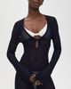 Good American Good American Crochet Mini Dress Horizon Ink - 2