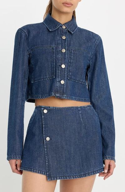 Good American Good American Cropped Denim Jacket